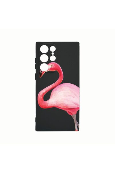 bestcase Θήκη σιλικόνης, Συμβατή με Samsung Galaxy S22 Ultra, Φλαμίνγκο, Ανθε...