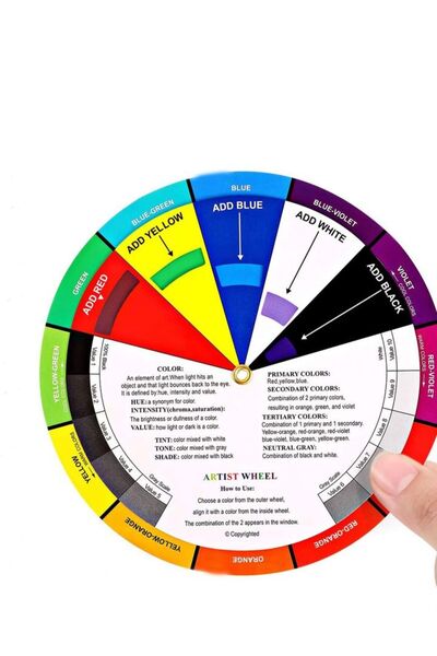 Choice عجلة خلط الألوان من بفيو آرت للفنانين والمدارس، أداة تعليمية لفصول الفنون