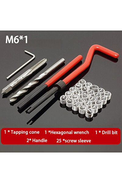choice2 M6 ❄Thread Repair Kit (M5/M6/M8) | Helicoil Insert Set with Drill, Ta...