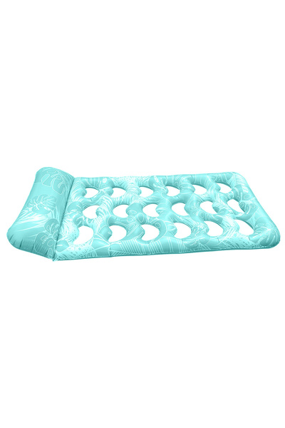 Choice Light Blue Inflatable Pool Float Lounger with Headrest PVC Long Floati...