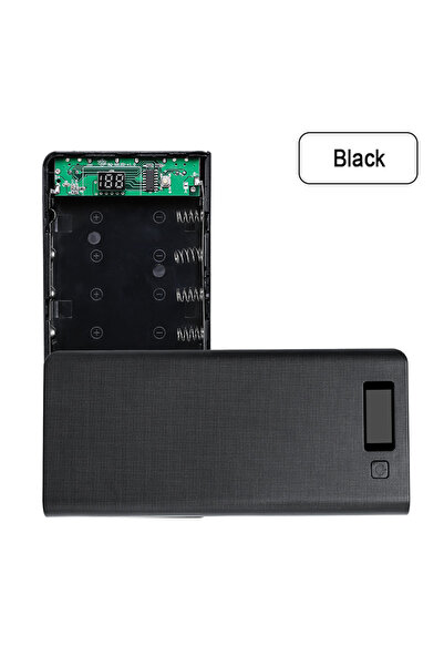 Choice Black Dual USB Battery Holder Power Bank Battery Box Mobile Phone Char...