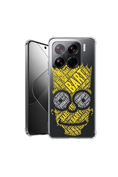 bestcase Калъф за Xiaomi 15 Pro, Удароустойчив 1.5ММ, Калиграфия Барт Симпсън...