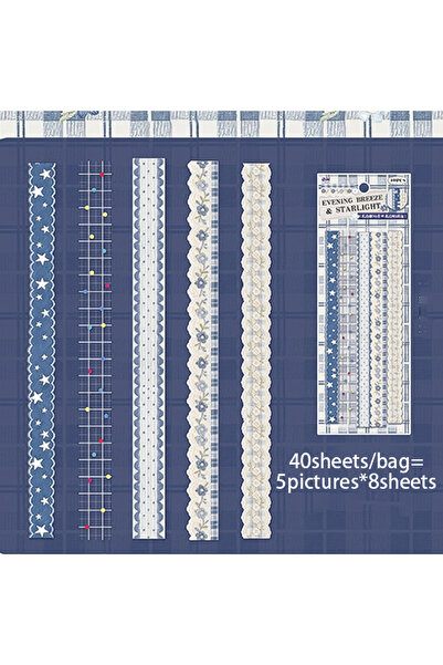 choice2 S30739-3 ملصقات مكتب البريد من Mr. Paper بتصميم دانتيل، عبوة من 40 ور...