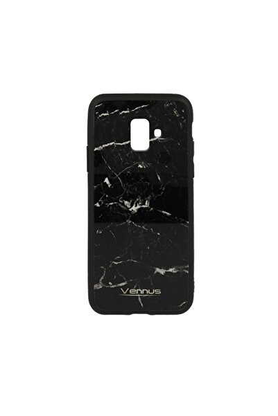 Samsung Θήκη Marble Glass Vennus Galaxy J6 Plus 2018 Μαύρο