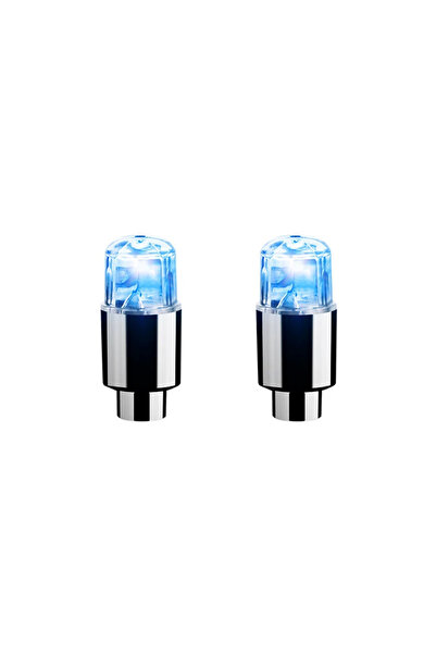Choice4 أغطية صمامات إطارات LED زرقاء (قطعتان/4 قطع) مع أضواء، أغطية صمامات ه...