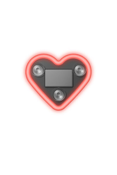 choice2 red Heart Shaped Car Ambient Light Car Window Suction Cup Led Atmosph...