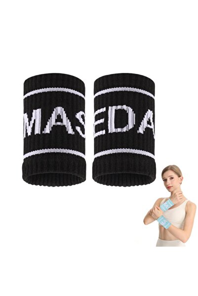 choice2 Black Premium Cotton Wristbands Sweat Absorbent Moisture Wicking Elas...