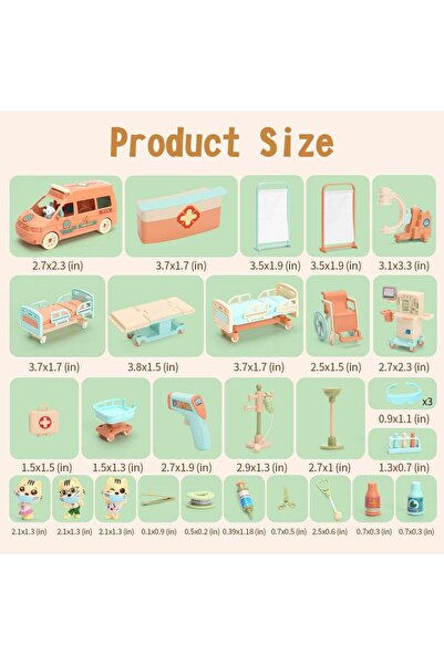 Choice Red Cat Dolls Doctor Pet Pretend Play Toys, Figures Playset Toy, Hospi...