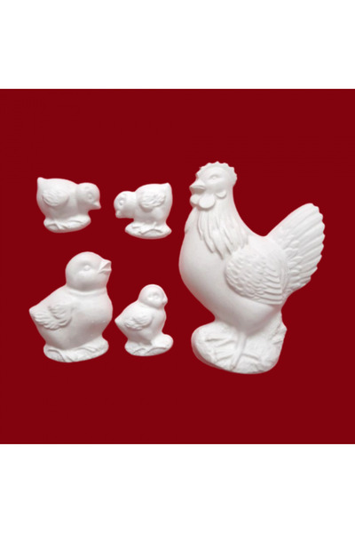 CREATIVITATEPLUS Set 5 figurine din ipsos Animale Domestice