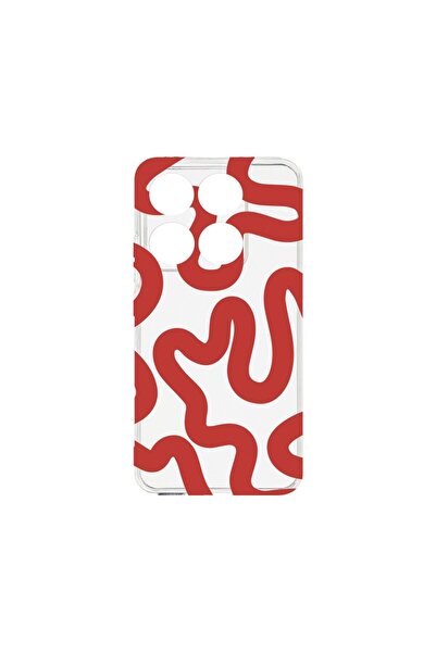 bestcase Husa pentru Xiaomi 14T, BestCase¬Æ Clear Silicon 2MM, Red Abstract L...
