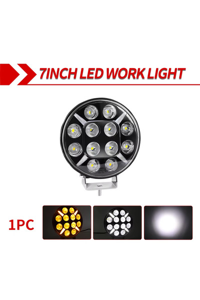 Choice4 1Pcs 7inch Style A 1/2 Pcs 7 Inch/9 Inch Round 120W Led Work Light 12...