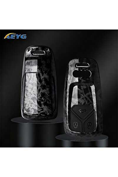 choice2 FCarbon Fashion ABS Car Remote Key Case Cover Shell For Audi A4 A4L A...
