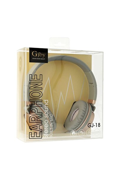 OEM Ακουστικά Κεφαλής GJBY Extra Bass GJ-18/jack 3,5mm Γκρι