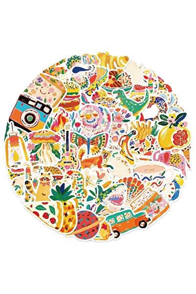 Choice 50PCS 50PCS Cartoon Colorful Illustration Graffiti Sticker Waterproof ...