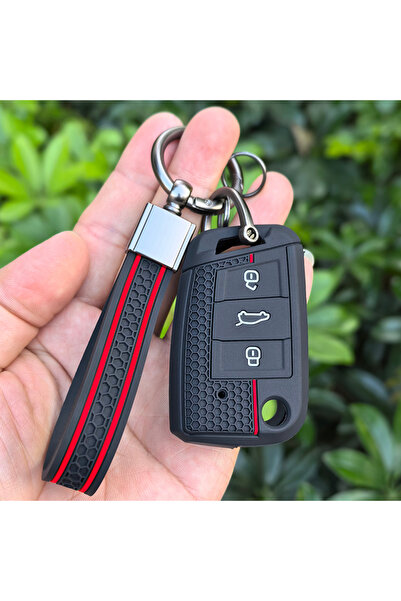 Choice1 With Keychain New Keychain Silicone Car Key Case Cover for Volkswagen...