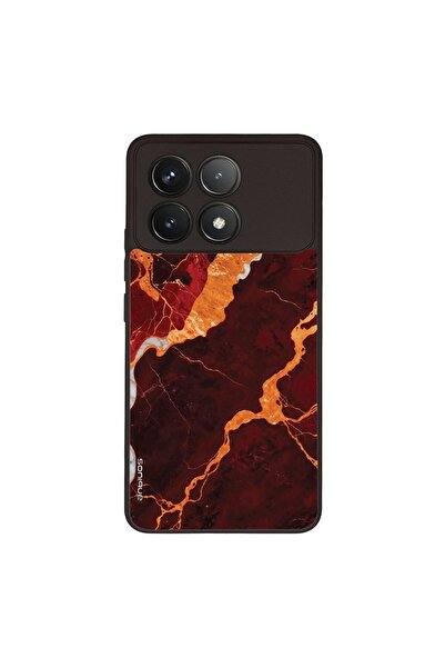 Sonique Θήκη Marble Series για Xiaomi Poco F6 Pro 5G Κόκκινο