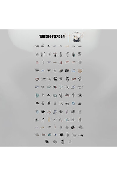 Choice S28334-1 ماركة Mr. Paper، 100 قطعة/كيس، ملصقات كبيرة الحجم بتصميم مترا...