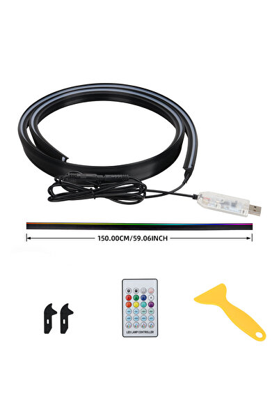 Choice1 150cm 140/150CM RGB Front Windshield LED Car Interior Lights Wiring F...