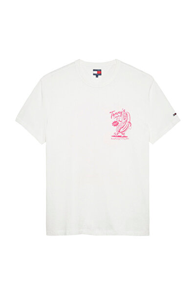 Tommy Hilfiger Tricou bărbătesc cu mânecă scurtă, cu imprimeu la spate, guler...