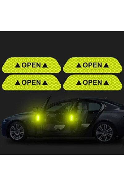 Choice3 green Night Reflective Car Door Sticker Safety Opening Warning Reflec...