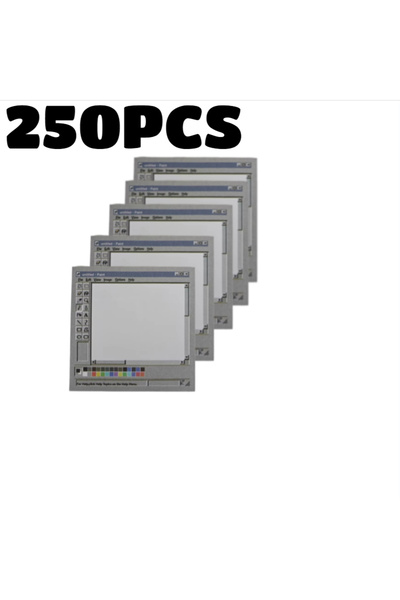 choice2 250 قطعة من الملاحظات اللاصقة بتصميم أداة رسم الكمبيوتر الكلاسيكية، د...