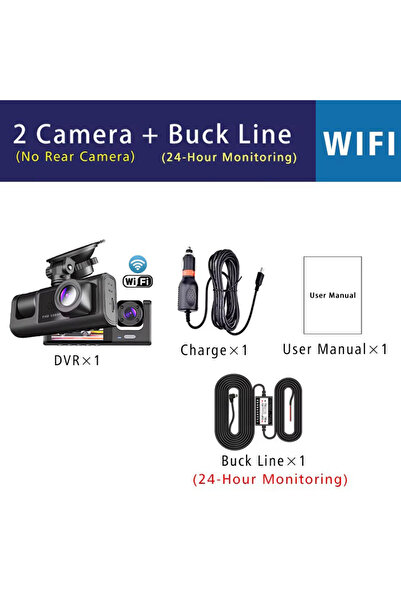 Choice3 كاميرا سيارة واي فاي DX82-Wifi 2 Len-BL بدقة 1080P مع 3 عدسات، مسجل ف...
