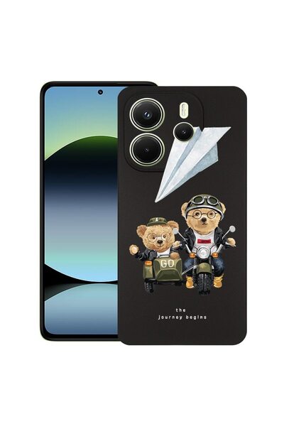 bestcase ¬Æ Husa pentru Xiaomi Redmi Note 14, Teddy On The Road, Slim Silicon...