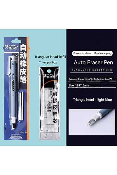 choice2 Triangle Head Set Press Retractable Pencil Eraser Correction Supplies...