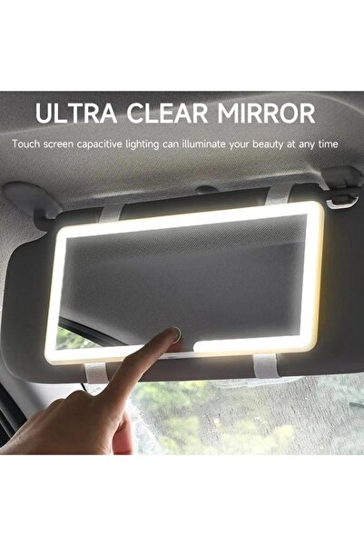 Choice WHITE Car Interior Mirrors Sun Visor Plate LED HD Makeup Mirror for Gi...