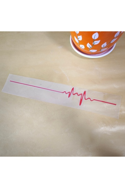 Choice3 Red 1PC Heartbeat Trackpad Motorcycle Stickers Waterproof DIY Fuel Ta...