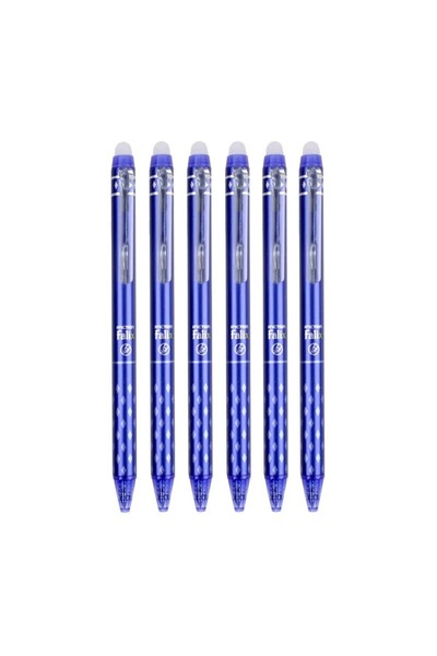 Choice 6 x Blue Pens 0.5mm Retractable Erasable Gel Pens Set with Refills Bla...