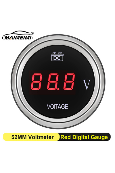 Choice 52mm Car Boat Battery Voltage Gauge DC12V~24V Voltmeter Voltage Indica...