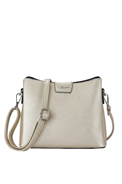 Flora&Co Paris Geantă mică metalică de culoare fildeș F2548 14