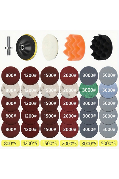 Choice 35pcs 35pcs Headlight Repair Restoration Kit Car Polishing Disc 3inch ...