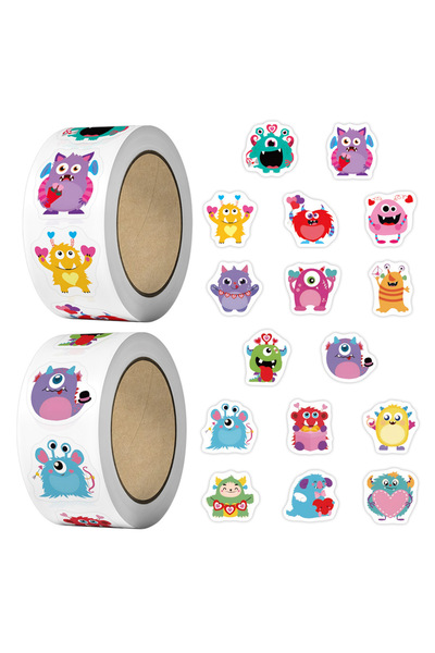 Choice1 A-500pcs 500pcs Little Monster Stickers for Valentine's Day Gift Wrap...