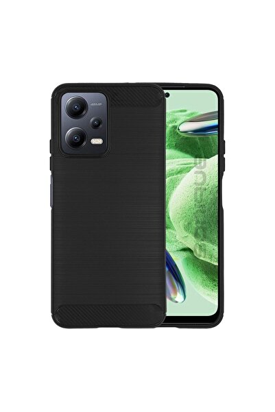 Sonique Θήκη Σιλικόνης Carbon Brushed Xiaomi Redmi Note 12 5G / Poco X5 5G Μαύρο