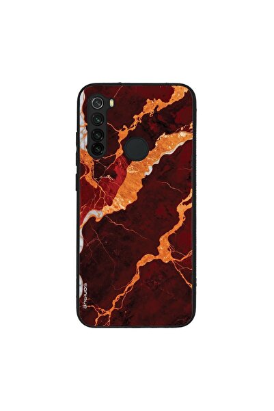 Sonique Θήκη Marble Series για Xiaomi Redmi Note 8 / Redmi Note 8 2021 Κόκκινο