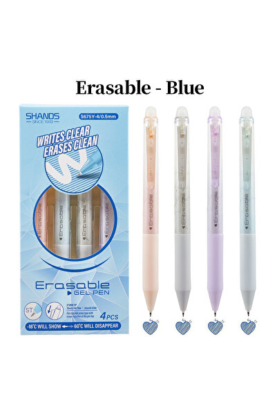 Choice blue Erasable Pen 0.5mm, Black & Blue Gel Ink, Fast Drying, Comfort Gr...