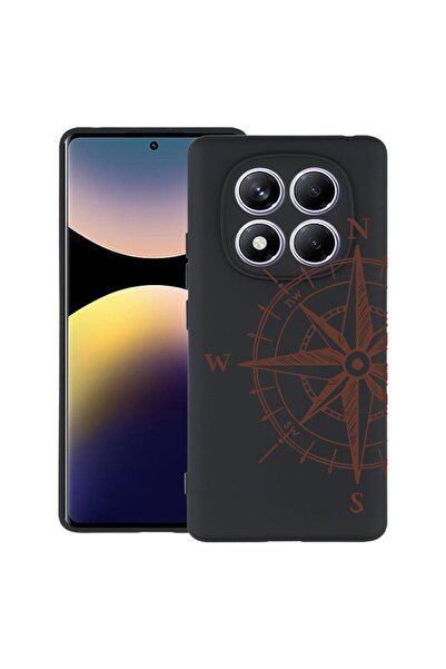 bestcase Husă pentru Xiaomi Redmi Note 15 Pro 5G cu Design Compas, TPU Mat Ul...
