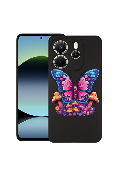 bestcase Калъф за Xiaomi Redmi Note 14, Цветове на мечтите - Пеперуда, Тънък ...