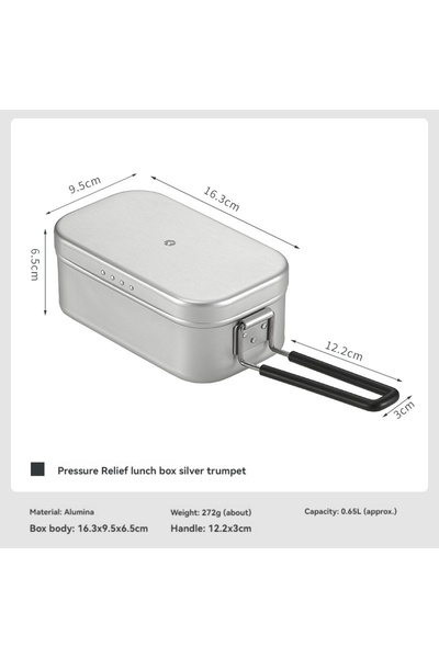 choice2 S-1609 CAMPINGMOON Aluminum Oxide Portable Lunch Box, Open Flame Heat...