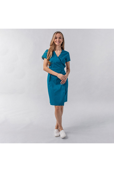 Masstex Sarafan Medical Andra Tip Kimono – Halat Medical Damă cu Cordon Regla...