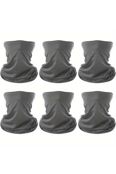 Choice1 6pcs dark grey 6pcs Cooling UV Protection Face Masks Breathable Windp...
