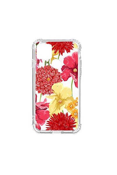 bestcase Husă Antișoc din Silicon Compatibilă cu Xiaomi Redmi 9C, Flori Roșii...