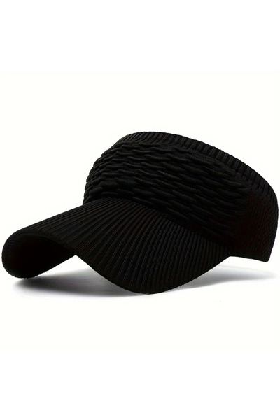 choice2 black 1pc Women Anti-UV Sun Hats Breathable Adjustable Empty Top Viso...