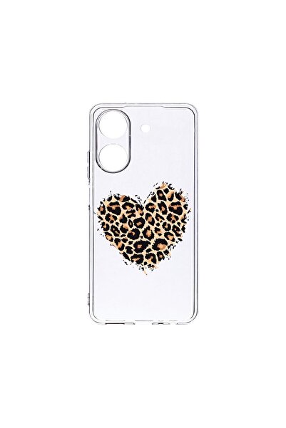 bestcase Прозрачен силиконов калъф 2ММ, съвместим с Xiaomi Redmi 13C, Леопард...