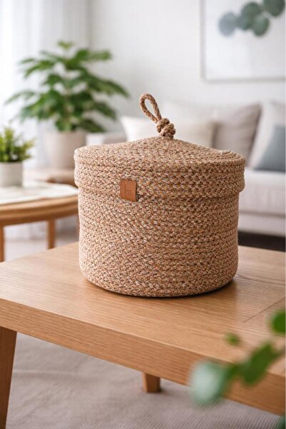 Çeyiz Diyarı Basket with Mesh Cover Gold