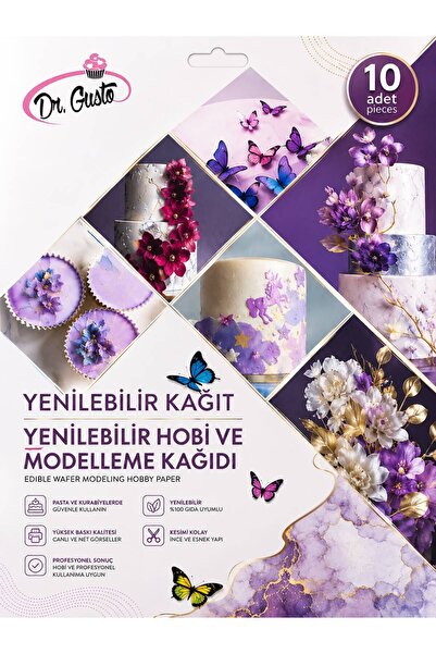 Dr. Gusto Yenilebilir Hobi ve Modelleme Kağıdı 10’lu Paket