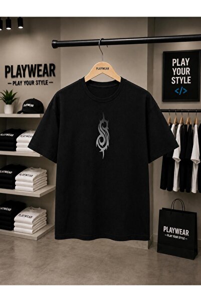 playwear Slipknot majica sa štampanjem na grudima, 100% pamuk, oversize, širo...