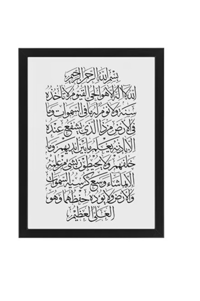Boomah Accessories Ayatul Kursi Arabic Calligraphy Islamic Art Poster with Fr...